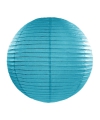 Luxe bol lampionnen turquoise blauw 35 cm