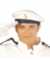 Marine verkleed baret-hoed met gouden scheepsanker