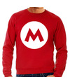 Mario loodgieter verkleed sweater rood voor heren
