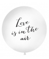 Mega ballonnen wit met Love is in the air tekst dia 100 cm