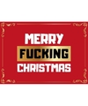 Merry Fucking Christmas kerstkaart-ansichtkaart-wenskaart
