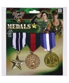 Militaire medailles 3x stuks verkleed accessoires onderscheidingen
