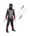 Ninja kostuum maat L met dolken voor kinderen