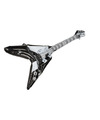 Opblaasbare rock gitaar muziekinstrument 100 cm zwart-wit