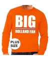 Oranje Big Holland Fan grote maten sweater-trui heren