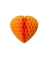 Oranje feestversiering decoratie hart 30 cm van papier