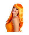 Oranje-holland fan artikelen damespruik met lang haar