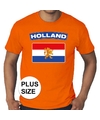 Oranje Holland vlag grote maten shirt heren