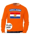 Oranje Holland vlag grote maten sweater-trui heren