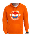 Oranje hoodie Holland-Nederland supporter Holland kampioen met beker EK- WK voor heren