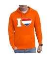 Oranje I love Holland hoodie heren