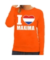 Oranje I love Maxima sweater dames