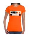 Oranje Kingky outfit t-shirt voor dames