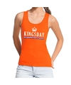 Oranje Kingsday vlag tanktop-mouwloos shirt voor dames