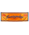 Oranje Koningsdag banner- vlag 220 cm Oranje versiering