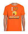 Oranje Koningsdag t-shirt I love kingsday voor heren