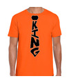 Oranje Koningsdag t-shirt king stropdas heren