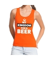 Oranje My kingdom for a beer tanktop dames