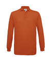 Oranje polo t-shirt met lange mouw