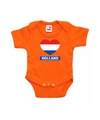 Oranje rompertje Holland hart vlag baby