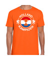 Oranje t-shirt Holland kampioen met beker Nederland supporter voor heren tijdens EK-WK voetbal