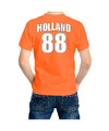 Oranje t-shirt met rugnummer 88 Holland-Nederland fan shirt voor kinderen