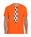Oranje t-shirt voetbal stropdas Holland-Nederland supporter voor heren tijdens EK- WK