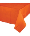 Oranje tafelkleed van papier 137 x 274 cm