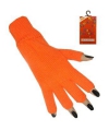 Oranje vingerloze handschoenen