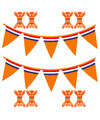 Oranje vlaggetjes-vlaggenlijn versiering set met 2 slingers van 10 m voor binnen