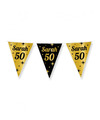 Paperdreams Vlaggenlijn luxe Sarah-50 jaar feest- 10m goud-zwart folie