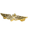 Piloten-Vliegeniers verkleed broche goud metaal 7 cm Carnaval accessoires