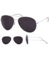 Pilotenbril wit met zwarte glazen voor volwassenen