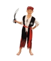 Piraten kostuum maat M met zwaard voor kinderen