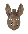 Plastic carnaval-verkleed ezel dieren masker voor volwassenen