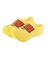 Pluche gele klompen-clogs sloffen-pantoffels voor volwassenen
