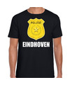 Politie embleem Eindhoven carnaval verkleed t-shirt zwart voor heren