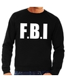Politie FBI tekst sweater-trui zwart voor heren
