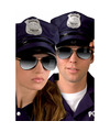 Politie party bril met zwarte glazen