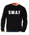 Politie SWAT tekst sweater-trui zwart voor heren