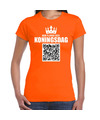 QR code mijn plannen voor Koningsdag feest t-shirt dames zwart Koningsdag shirts