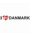 Reiskoffer sticker I Love Denmark