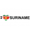 Reiskoffer sticker I Love Suriname