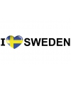 Reiskoffer sticker I Love Sweden