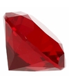 Rode nep diamant 5 cm van glas