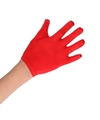 Rode satijnen handschoenen voor kinderen