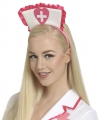 Roze carnaval verkleed tiara zuster verpleegster
