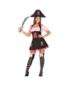 Roze piraten verkleedjurk voor dames