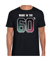 Sixties t-shirt-shirt made in the 60s-geboren in de jaren 60 zwart voor heren