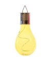 Solar hanglamp bol-peertje geel kunststof 14 cm LED